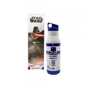 GARRAFA SPACE MODELO STAR WARS EM INOX 600ML REF: 10072750 GARRAFA SPACE MODELO STAR WARS EM INOX 600ML REF: 10072750
