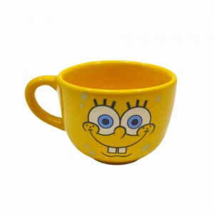 CANECA DE SOPA MODELO BOB ESPONJA EM CERÂMICA 500ML  REF: 10025392 CANECA DE SOPA MODELO BOB ESPONJA EM CERÂMICA 500ML  REF: 10025392
