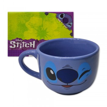 CANECA PARA SOPA MODELO STITCH EM PORCELANA 500ML REF:10025393