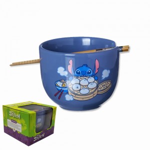 BOWL COM HASHI MODELO STITCH EM PORCELANA 500ML REF: 10025519 BOWL COM HASHI MODELO STITCH EM PORCELANA 500ML REF: 10025519