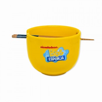 BOWL COM HASHI MODELO BOB ESPONJA EM POCELANA REF: 10025543
