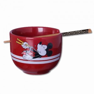 BOWL COM HASHI MODELO MICKEY 500ML EM PORCELANA REF:10025567 BOWL COM HASHI MODELO MICKEY 500ML EM PORCELANA REF:10025567