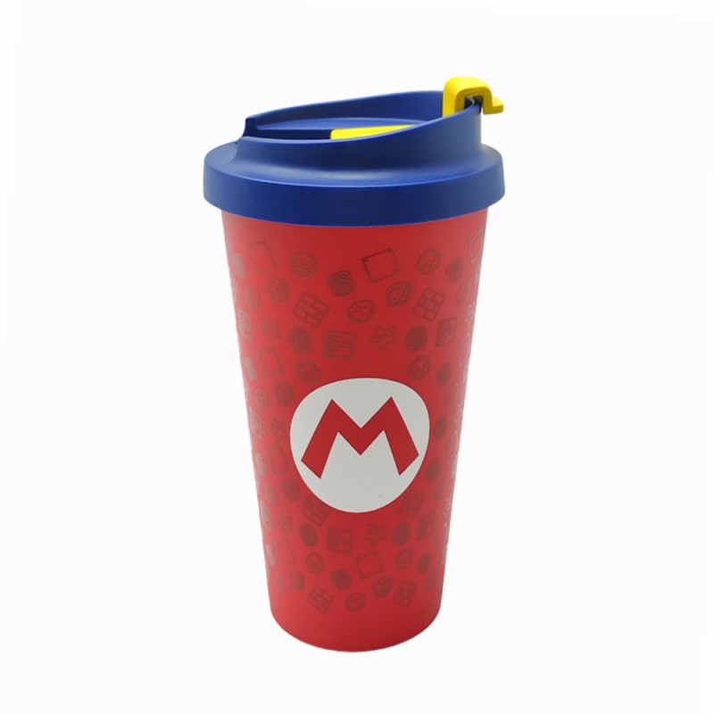 COPO DE VIAGEM MODELO SUPER MARIO EM PLÁSTICO 500ML REF: 10025587 COPO DE VIAGEM MODELO SUPER MARIO EM PLÁSTICO 500ML REF: 10025587