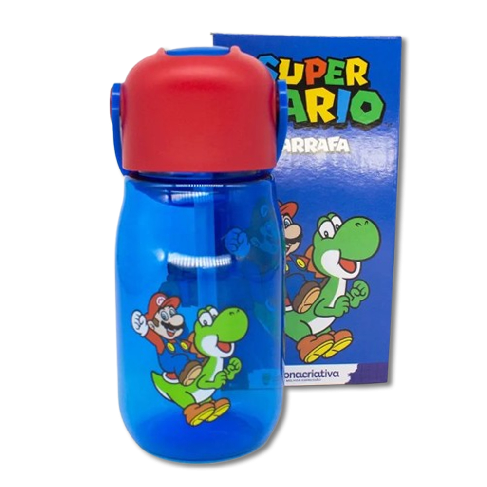 GARRAFA FLIP MODELO SUPER MARIO EM PLÁSTICO 400ML REF: 10072894