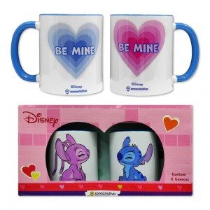 KIT 2 CANECAS POP MODELO MINHA METADE EM PORCELANA 350ML REF: 10025732