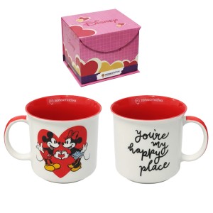 CANECA TOM 350ML MICKEY E MINNIE NAMORADOS DE CERÂMICA REF: 10025772 CANECA TOM 350ML MICKEY E MINNIE NAMORADOS DE CERÂMICA REF: 10025772