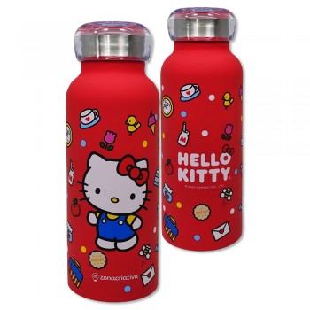 GARRAFA BUBBLE HELLO KITTY 500ML EM AÇO INOX REF: 10073170
