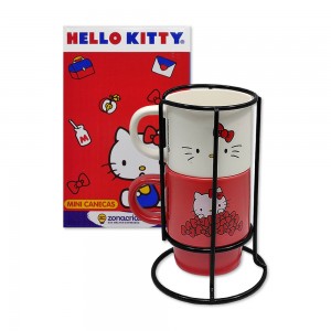 KIT 2 CANECAS EMPILHÁVEIS MODELO HELLO KITTY EM CERÂMICA 150ML REF: 10025911 KIT 2 CANECAS EMPILHÁVEIS MODELO HELLO KITTY EM CERÂMICA 150ML REF: 10025911