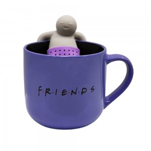 CANECA COM INFUSOR MODELO FRIENDS EM CERÂMICA 350ML REF: 10025930