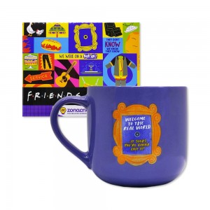 CANECA COM INFUSOR MODELO FRIENDS EM CERÂMICA 350ML REF: 10025930