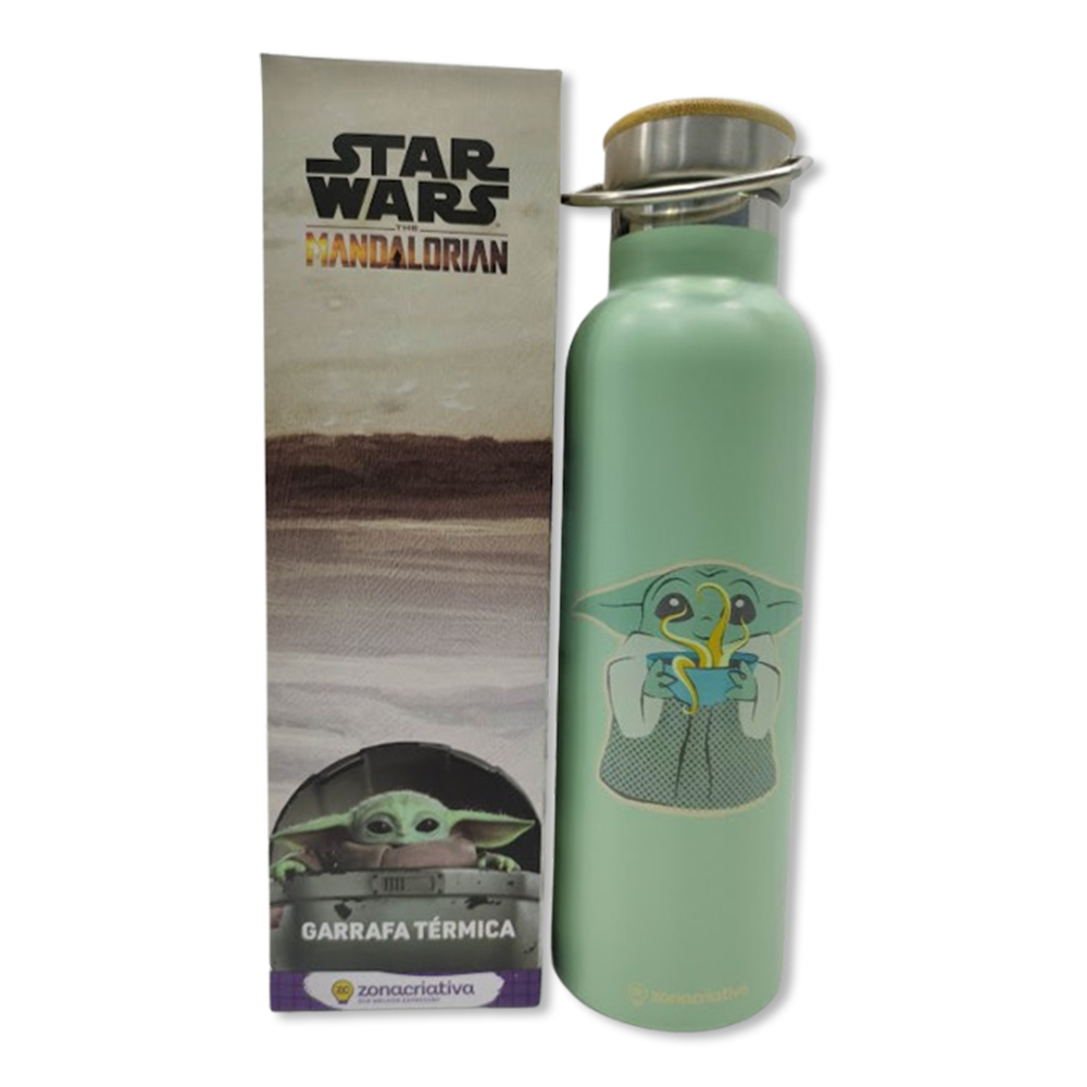 GARRAFA CAMP MODELO BABY YODA EM INOX 600ML REF: 10073204