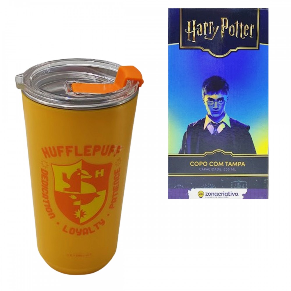 COPO SKY HUFFLEPUFF 500ML EM METAL E PLÁSTICO REF: 10025965 COPO SKY HUFFLEPUFF 500ML EM METAL E PLÁSTICO REF: 10025965