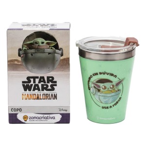 COPO VIAGEM SNAP 300ML BABY YODA REF: 10026016