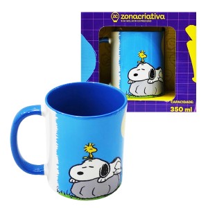 CANECA POP MODELO SNOOPY 350ML EM CERÂMICA REF: 10026037