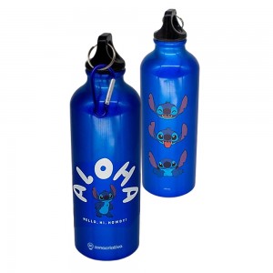 GARRAFA DE ALUMÍNIO MODELO STITCH ALOHA COM MOSQUETÃO 500ML REF: 10073260 GARRAFA DE ALUMÍNIO MODELO STITCH ALOHA COM MOSQUETÃO 500ML REF: 10073260