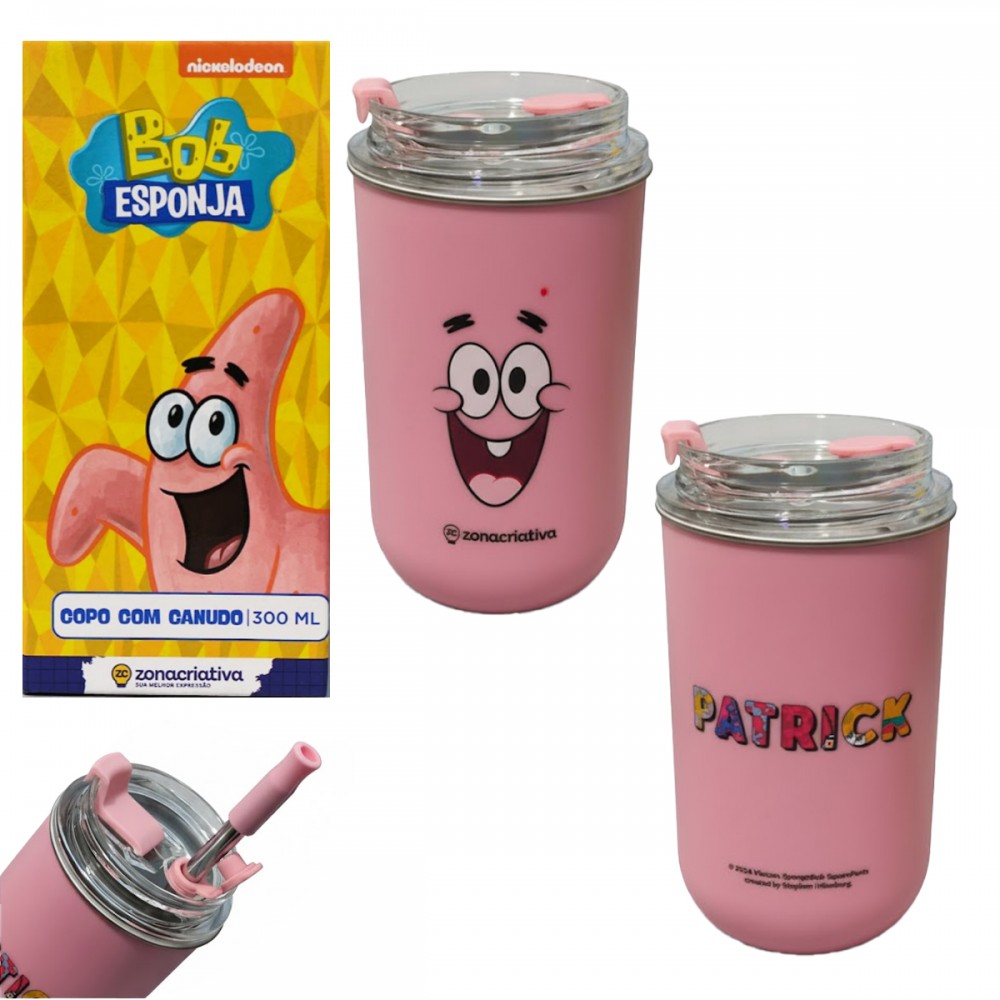 COPO NEO COM CANUDO 300ML PATRICK ESTRELA REF: 10073316