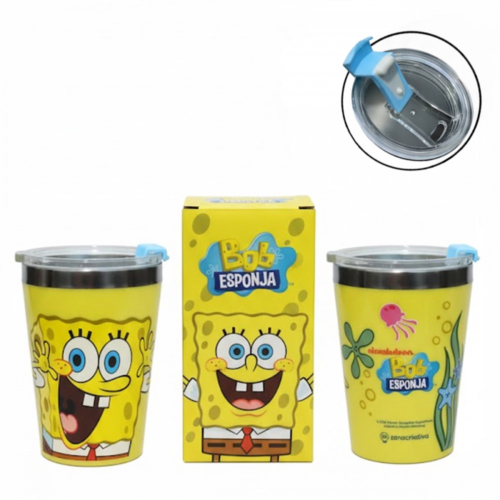COPO VIAGEM SNAP BOB ESPONJA 300ML REF: 10026054