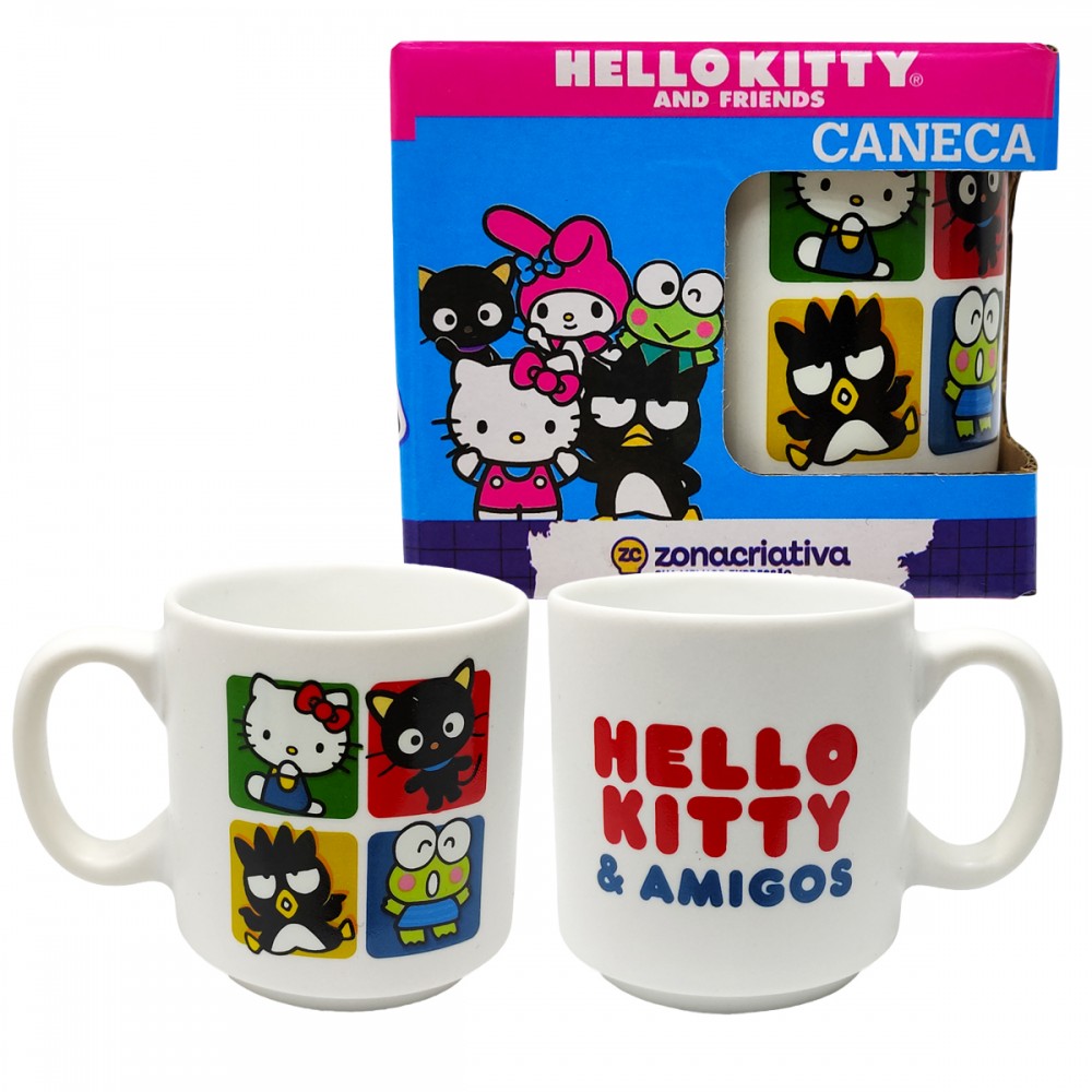 CANECA MINI TINA 100ML HELLO KITTY E FRIENDS FRAME DE CERÂMICA REF: 10026100 CANECA MINI TINA 100ML HELLO KITTY E FRIENDS FRAME DE CERÂMICA REF: 10026100