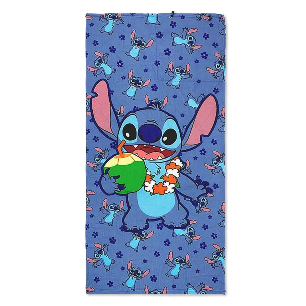 TOALHA BOLSA DE PRAIA 2 EM 1 MODELO STITCH EM FIBRA REF: 10073444