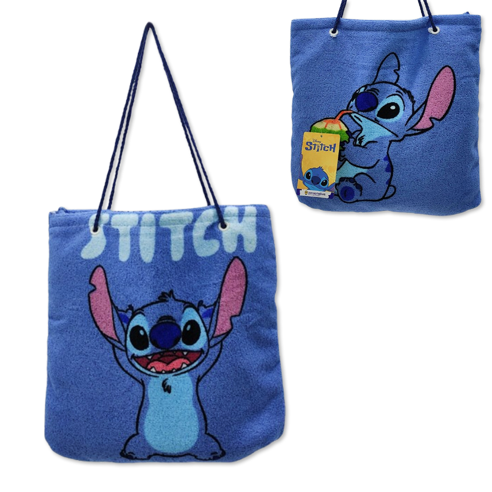 TOALHA BOLSA DE PRAIA 2 EM 1 MODELO STITCH EM FIBRA REF: 10073444 TOALHA BOLSA DE PRAIA 2 EM 1 MODELO STITCH EM FIBRA REF: 10073444
