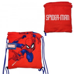 TOALHA BOLSA DE PRAIA 2 EM 1 MODELO HOMEM ARANHA EM FIBRA REF: 10073446