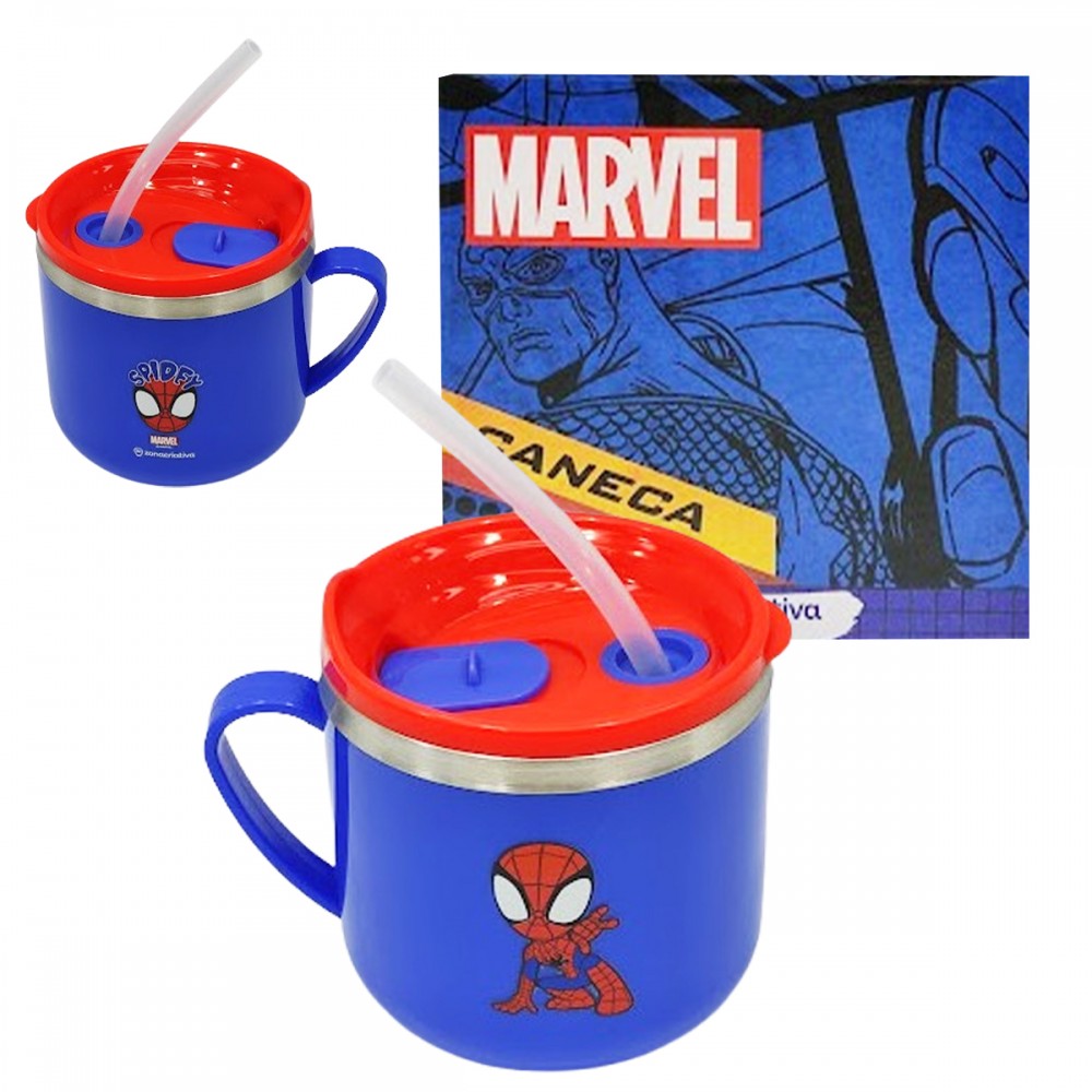 CANECA FLIP 250ML MODELO SPIDER MAN EM METAL E PLÁSTICO REF: 10026454 CANECA FLIP 250ML MODELO SPIDER MAN EM METAL E PLÁSTICO REF: 10026454