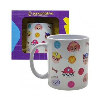 CANECA POP MODELO PATRULHA CANINA ROSTINHOS EM CERÂMICA 350ML REF: 10026480