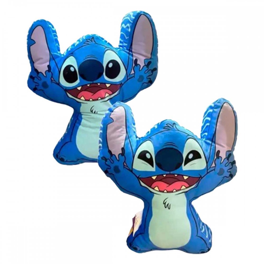 ALMOFADA FORMATO STITCH FELIZ EM FIBRA REF: 10065446