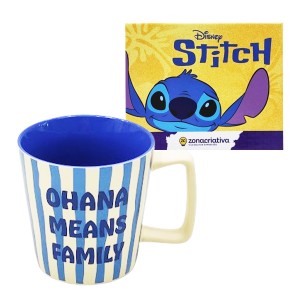 CANECA BUCK 400ML STITCH LISTRADO EM CERÂMICA REF: 10026493