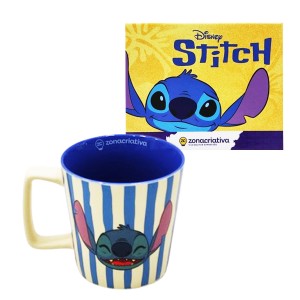 CANECA BUCK 400ML STITCH LISTRADO EM CERÂMICA REF: 10026493