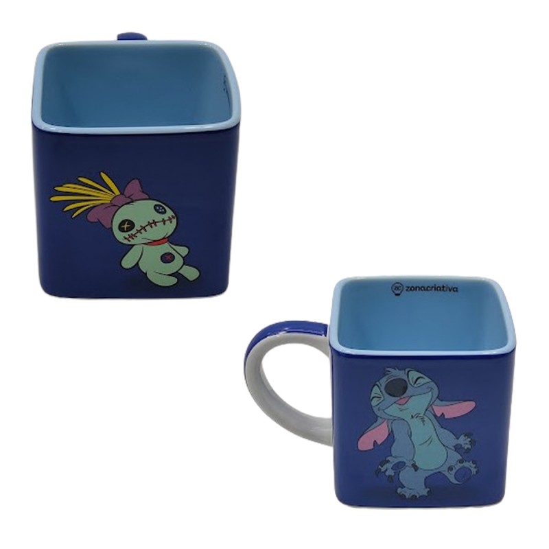 CANECA CUBO 300ML STITCH VOODO E ANGEL EM CERÂMICA REF: 10026495 CANECA CUBO 300ML STITCH VOODO E ANGEL EM CERÂMICA REF: 10026495