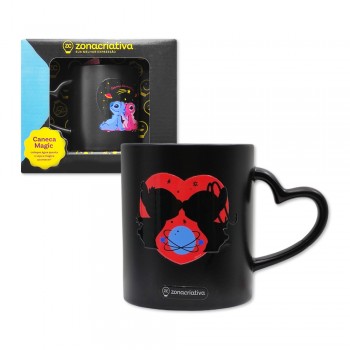 CANECA MAGIC MODELO STITCH & ANGEL EM CERÂMICA 300ML REF: 10026508