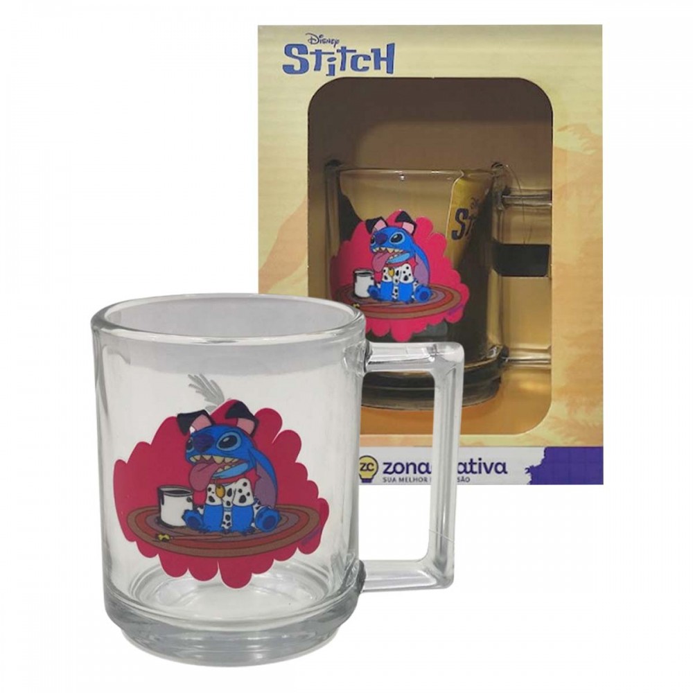 CANECA VENEZA MODELO STITCH 101 DALMATAS EM VIDRO 250ML REF: 10026520 CANECA VENEZA MODELO STITCH 101 DALMATAS EM VIDRO 250ML REF: 10026520