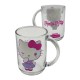 CANECA VERONA MODELO HELLO KITTY  300ML EM VIDRO REF: 10026536