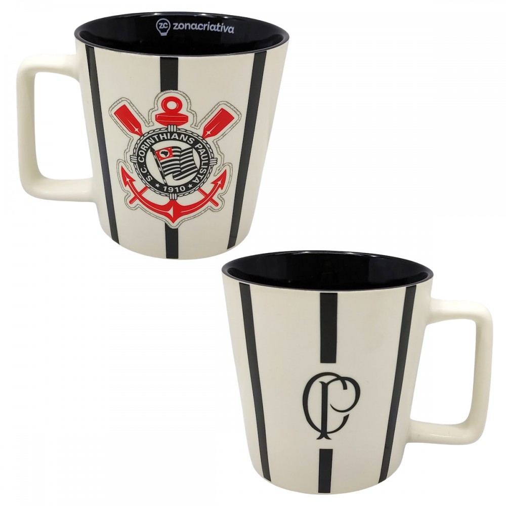 CANECA BUCK 400ML CORINTHIANS DE CERÂMICA REF: 10026581
