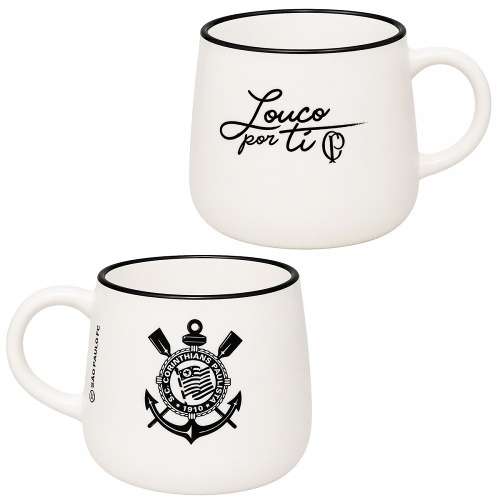 CANECA MOMA 500ML MODELO CORINTHIANS DE CERÂMICA REF: 10026627