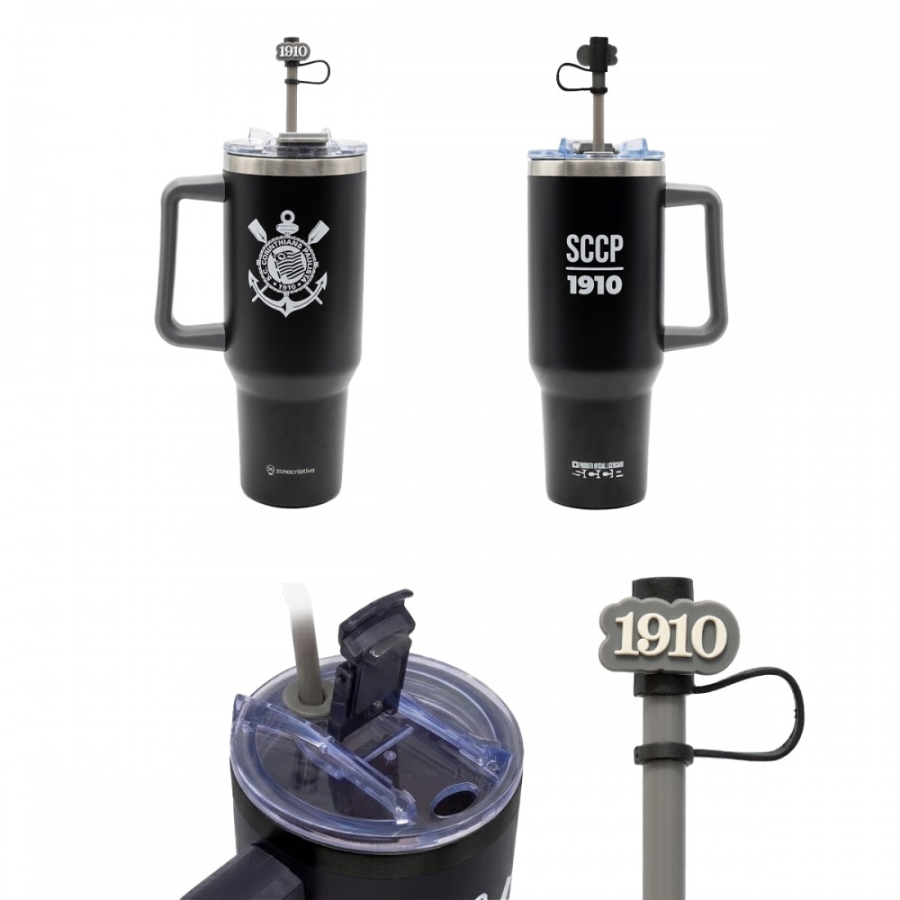 CANECÃO TUMBLER COM PINGENTE 1,15 LITROS MODELO CORINTHIANS REF: 10026630