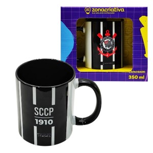 CANECA POP 350ML MODELO CORINTHIANS EM CERÂMICA REF: 10026633 CANECA POP 350ML MODELO CORINTHIANS EM CERÂMICA REF: 10026633