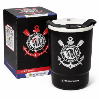 COPO TO GO 400ML MODELO CORINTHIANS DE INOX REF: 10026770