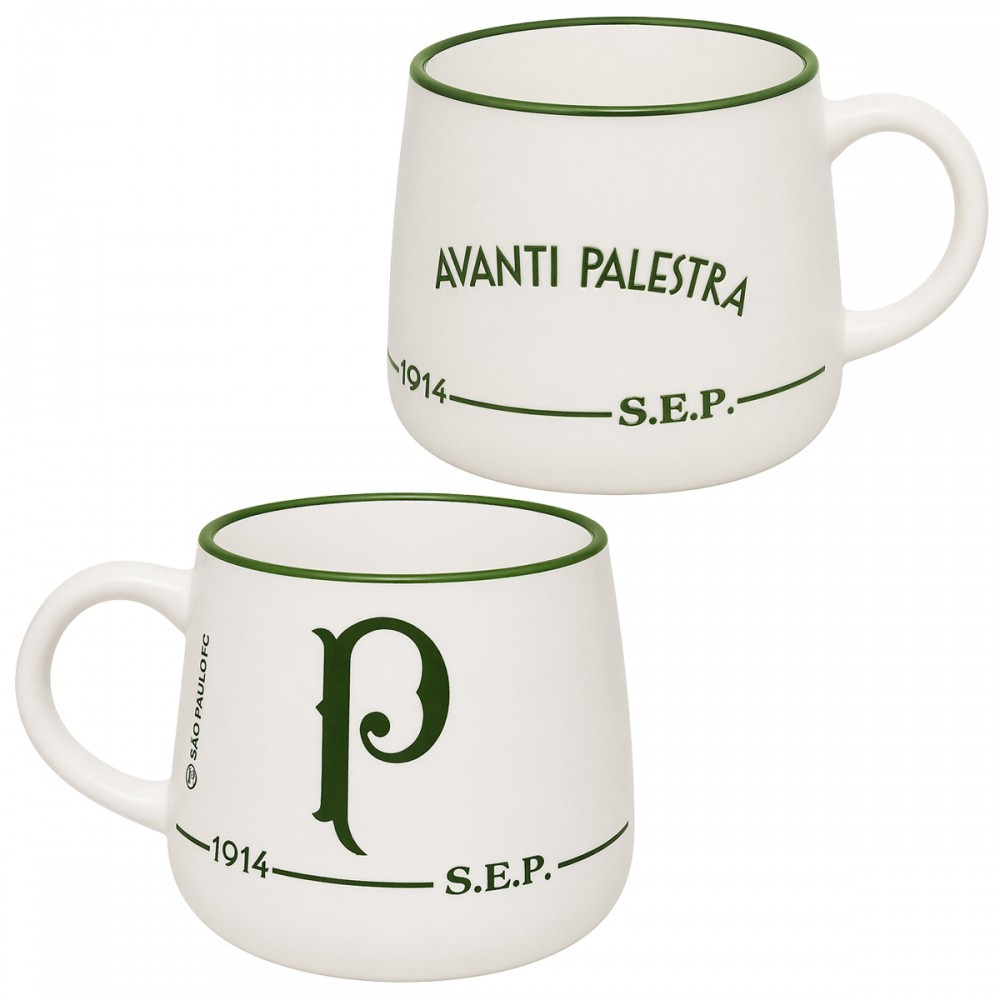 CANECA MOMA 500ML MODELO PALMEIRAS DE CERÂMICA REF: 10026721