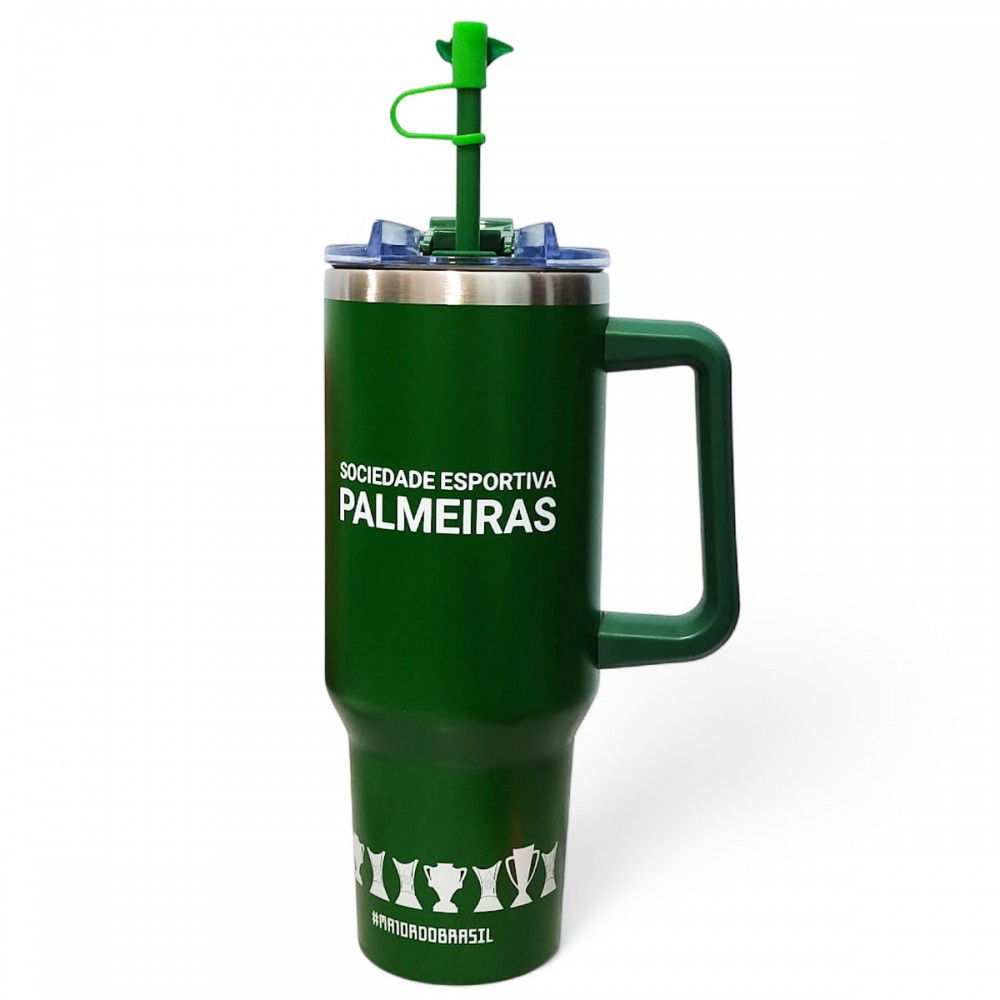 CANECÃO TUMBLER COM PINGENTE 1,15 LITROS MODELO PALMEIRAS REF: 10026723