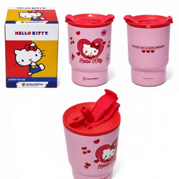COPO TO GO 400ML MODELO HELLO KITTY REF: 10026773 COPO TO GO 400ML MODELO HELLO KITTY REF: 10026773