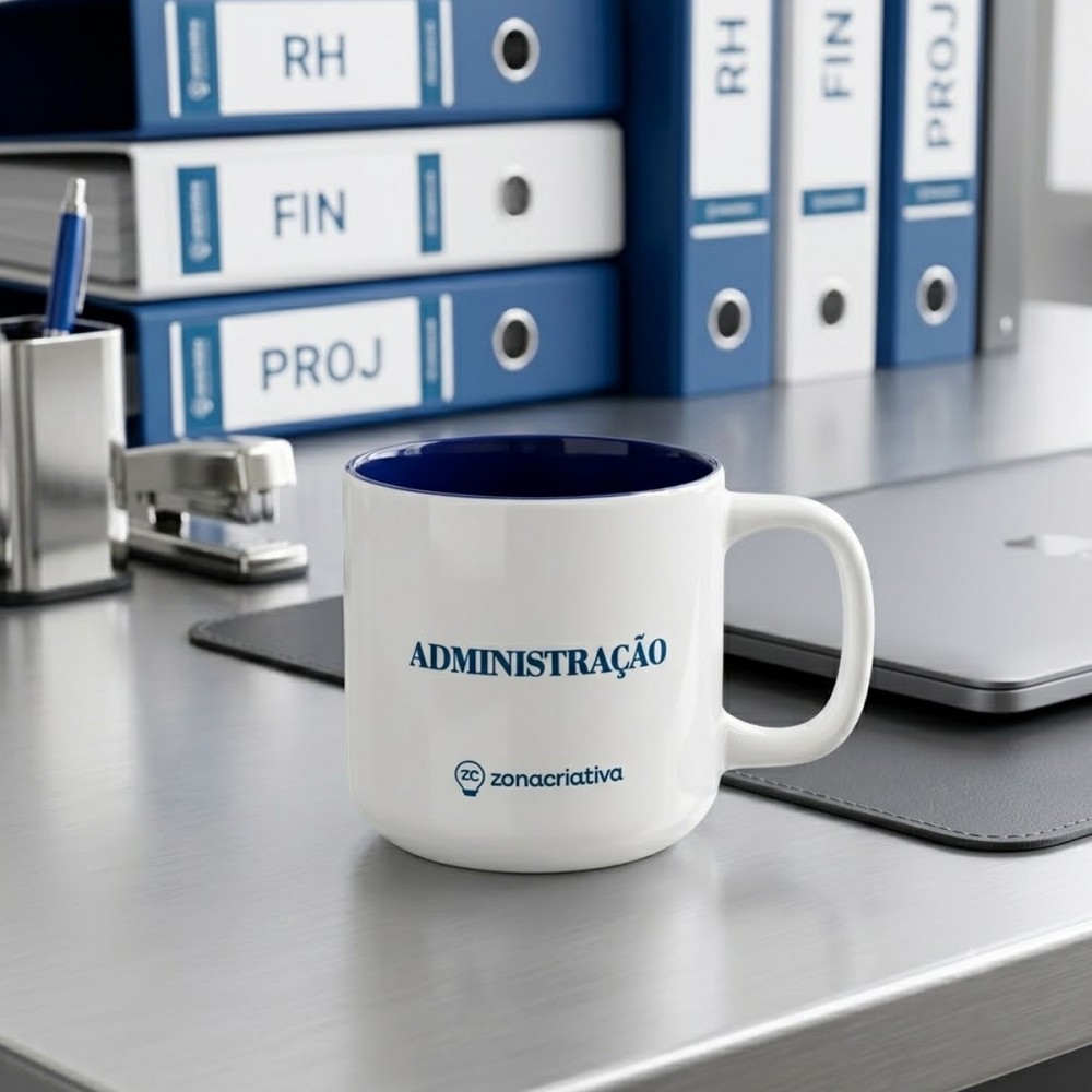 CANECA OFFICE DE CERÂMICA 500ML MODELO ADMINISTRAÇÃO REF: 10026854