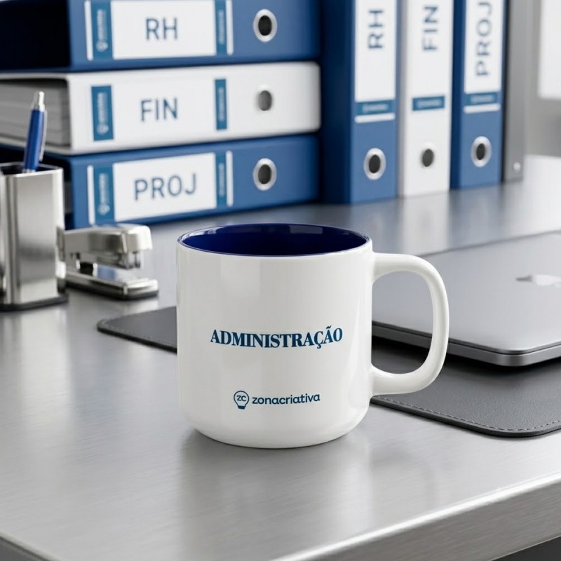 CANECA OFFICE DE CERÂMICA 500ML MODELO ADMINISTRAÇÃO REF: 10026854