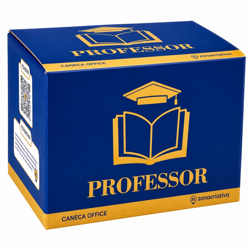 CANECA OFFICE DE CERÂMICA 500ML MODELO PROFESSOR REF: 10026861