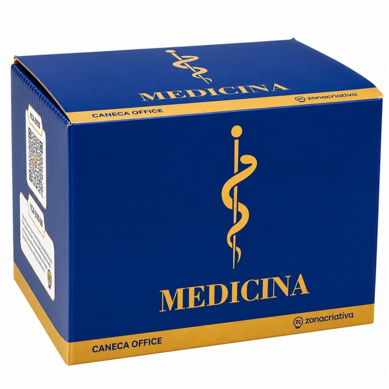 CANECA OFFICE DE CERÂMICA 500ML MODELO MEDICINA REF: 10026859