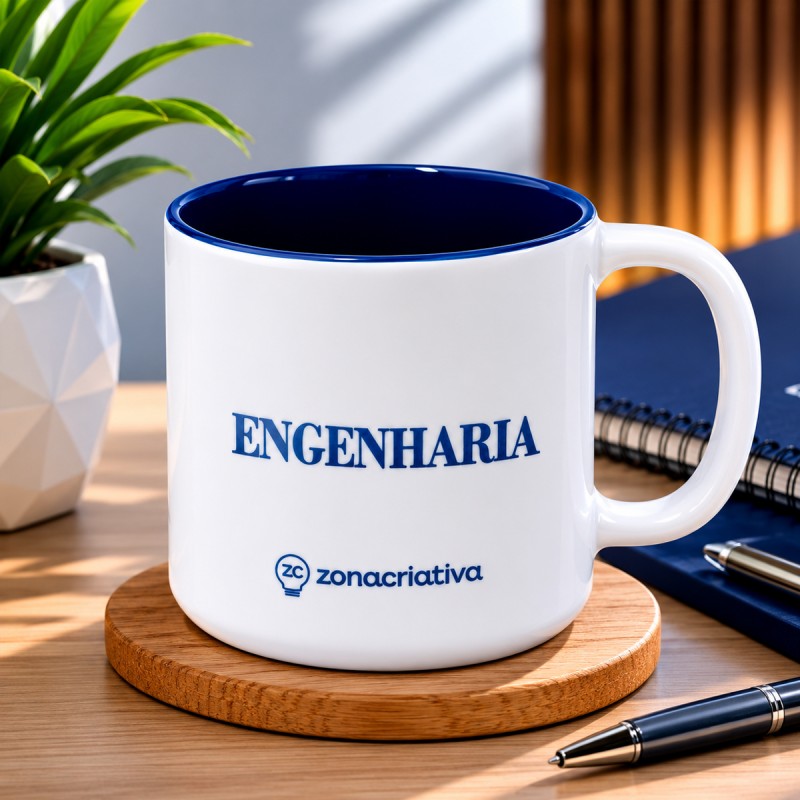 CANECA OFFICE DE CERÂMICA 500ML MODELO ENGENHARIA REF: 10026858