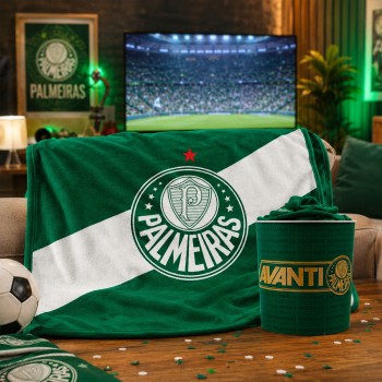 KIT BALDE DE PLÁSTICO E MANTA DE POLIÉSTER MODELO PALMEIRAS REF: 10140957