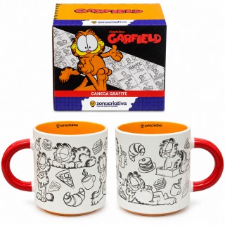 CANECA GRAFITE DE CERÂMICA 500ML MODELO GARFIELD REF: 10026960