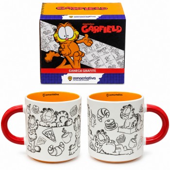 CANECA GRAFITE DE CERÂMICA 500ML MODELO GARFIELD REF: 10026960